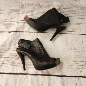Pedro Garcia Pam Leather Slingback Heeled Booties Size 42